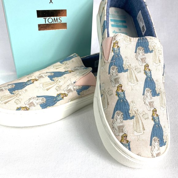 Toms Other - Disney X TOMS Youth Sz Y5.5 Blue Sleeping Beauty